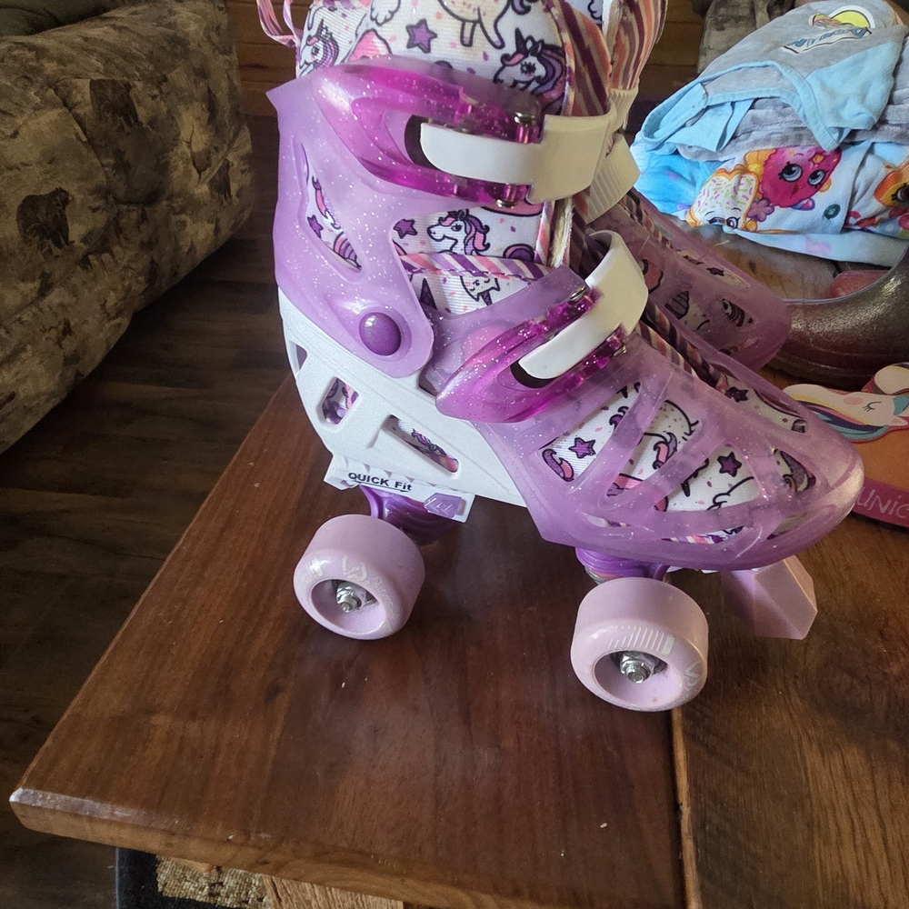 Purple Unicorn Roller Skates